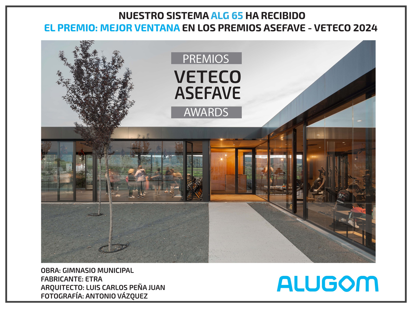 alg 65 óptima premio mejor ventana Asefeve en Veteco 2024