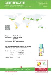 ALG 75 PASSIVE HOUSE CERTIFICADO